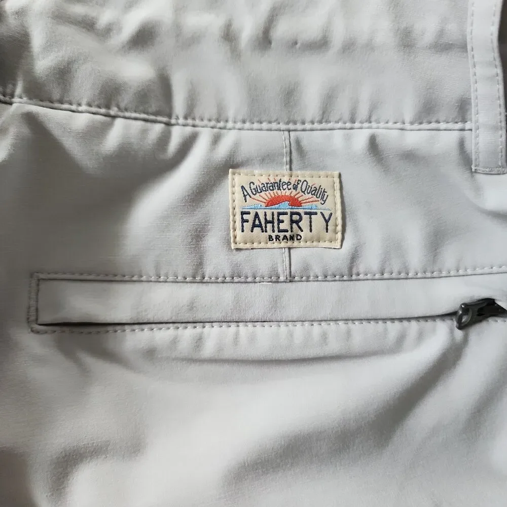 Faherty All Day Shorts Mens Size 34 Gray 9